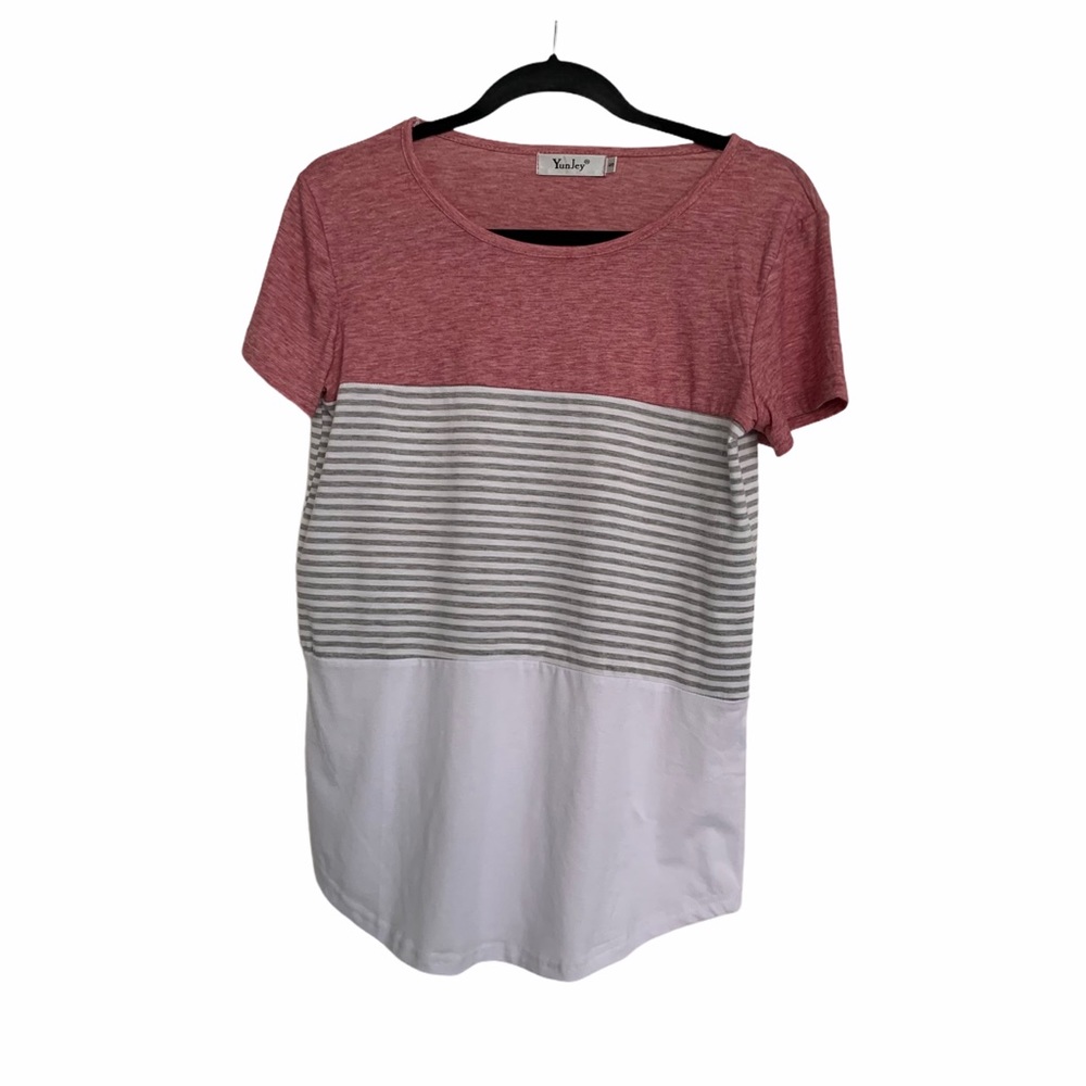Yunjey shortsleeve striped top small